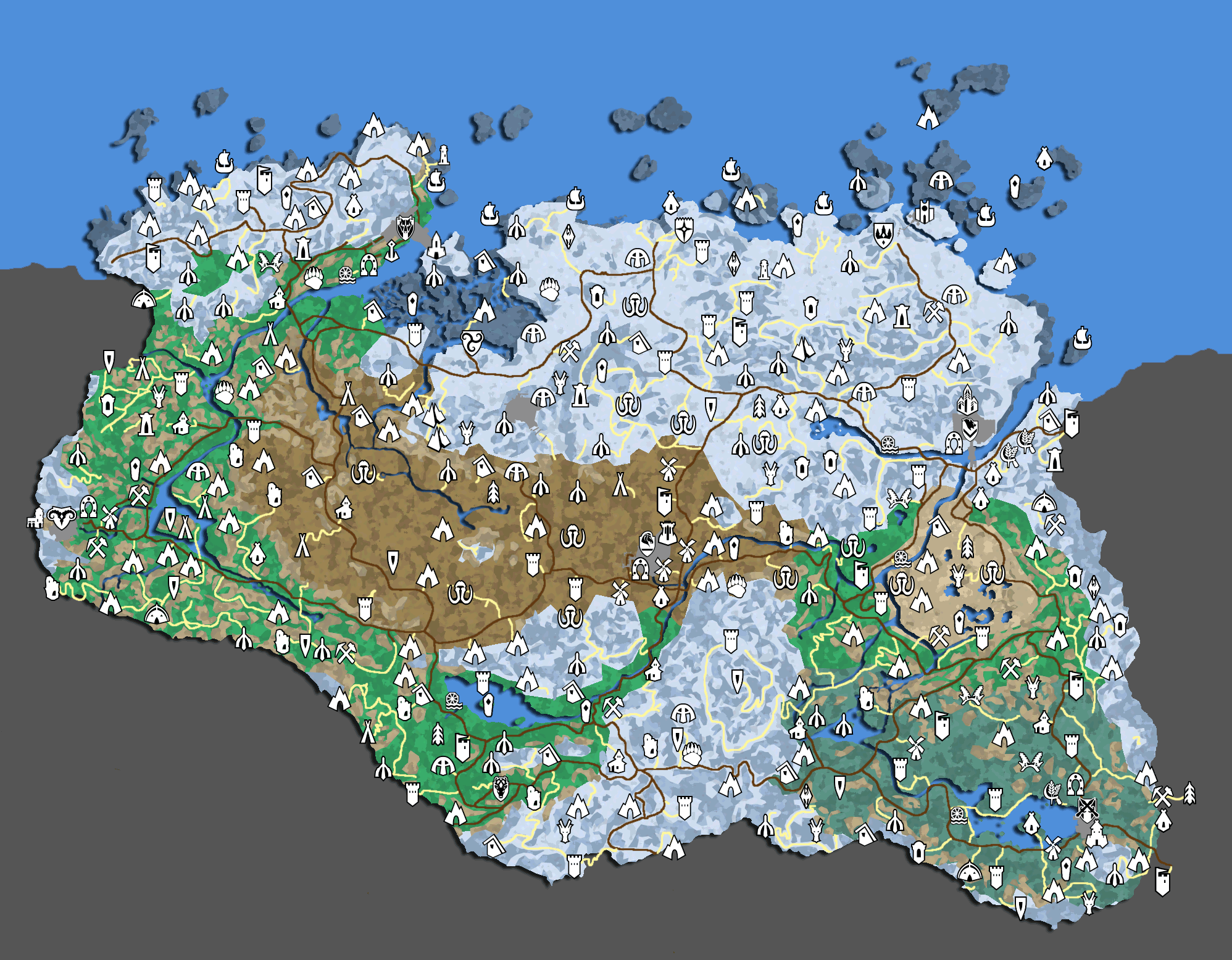 Skyrim Map Over 25 Different Maps Of Skyrim To Map Out Your Journey