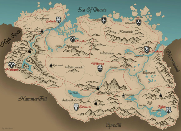 Skyrim Map by Mottis86