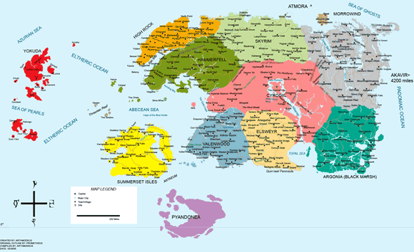 Tamriel Atlas Map by Arthmodeus