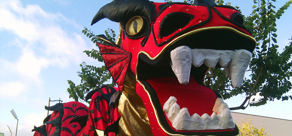 L.A. Chinatown Firecracker Run Dragon