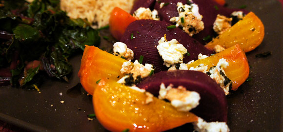 Roasted Beets with Goat Cheese