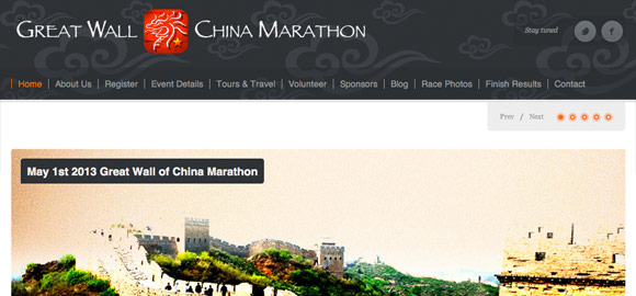 The Great Wall of China Marathon Website