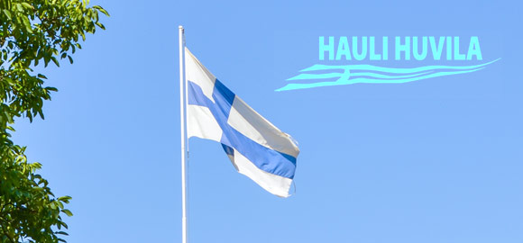 Finnish Flag at Hauli Huvila