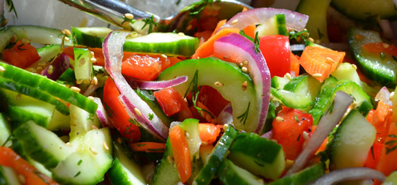 Raw Vegetable Salad Cucumber Base