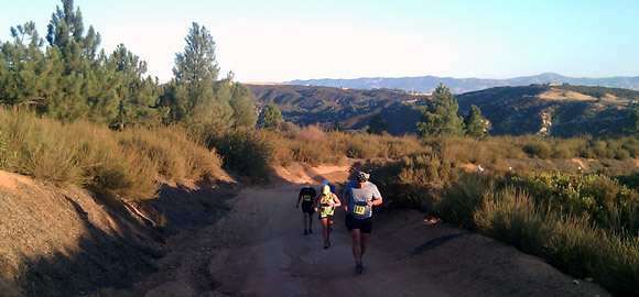 Climbing up on Leona Valley Trail Race