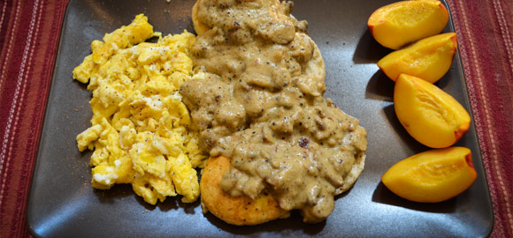 Vegetarian Biscuits and Cauliflower Gravy